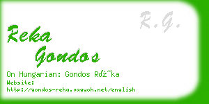 reka gondos business card